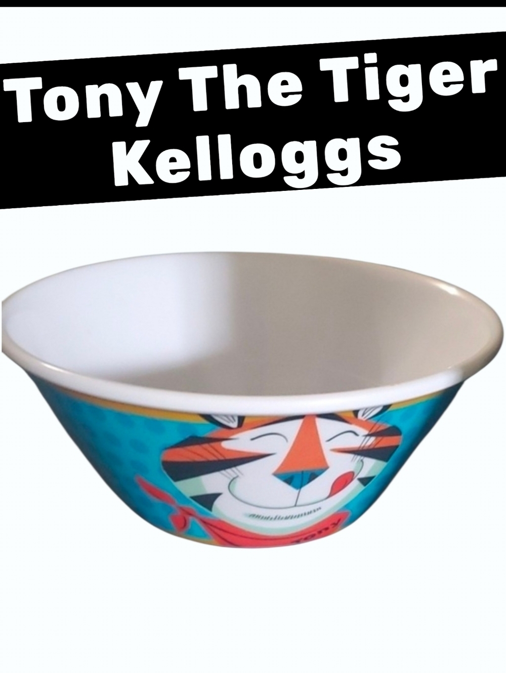 Tony the Tiger Bowl‎ vintage Kelloggs cereal colorful breakfast fun